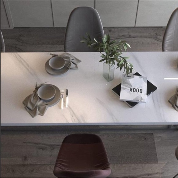 Large White Marble Granite Wallpaper Peel Stick Thicken 24x354inch Waterproof - Picture 6 of 8